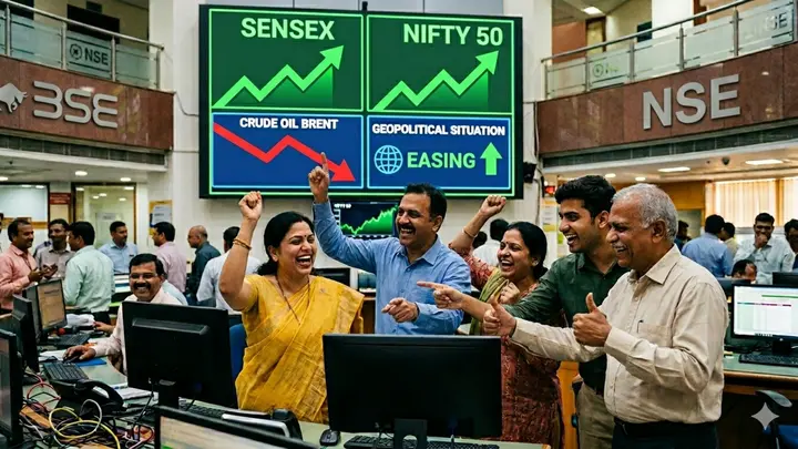 Sensex jumps over 500 points, Nifty 50 ends above 24,750; investors earn  ₹5 lakh crore in a day