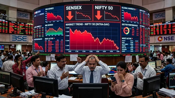 Sensex falls 281 points, Nifty 50 ends at 24,288; mid, small-caps outperform
