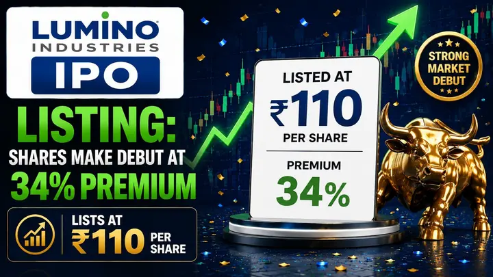 Lumino Industries IPO listing: Shares make debut at 34% premium, lists at  ₹110 per share