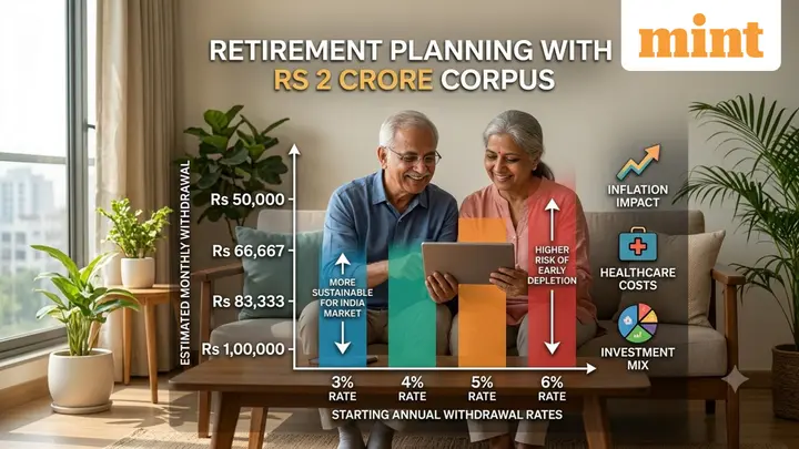 Retiring with  ₹2 crore? Here’s how much you can withdraw every month