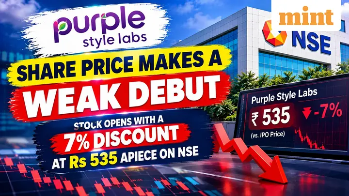 Purple Style Labs share price makes a weak debut, stock opens with a 7% discount at  ₹535 apiece on NSE