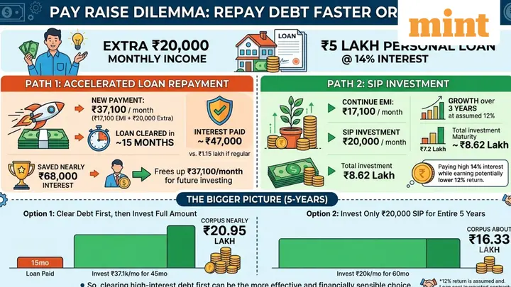 ₹20,000 extra every month: Why paying off your personal loan first may win over an SIP