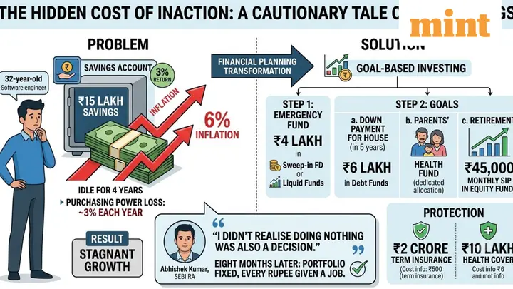 He had  ₹15 lakh in savings but still lost money. Here’s how a 32-year-old fixed his portfolio