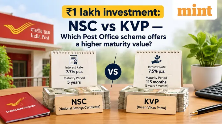 ₹1 lakh investment: NSC vs KVP — Which Post Office scheme offers a higher maturity value? Check out the calculations