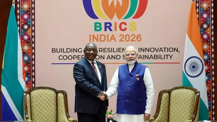 BRICS Summit: PM Modi meets with South Africa President Cyril Ramaphosa