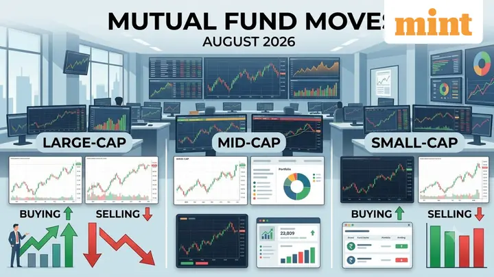 Mutual funds' August 2026 portfolio moves: Top 5 stocks bought and sold across large-, mid- and small-caps