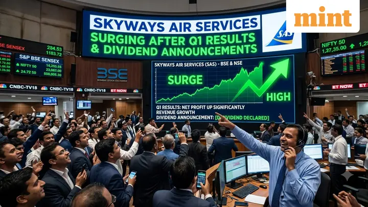 Skyways Air Services share price surges 15% after Q1 results, dividend announcements | All details here
