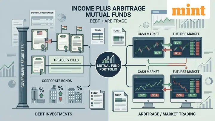 Income plus arbitrage mutual funds: ICICI Pru tops 1-year returns at over 6%; know the portfolio mix