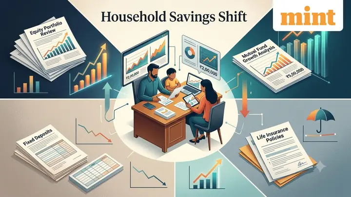 Indian households' savings mix shifts: Mutual funds and equity gain, insurance flows weaken — what it means