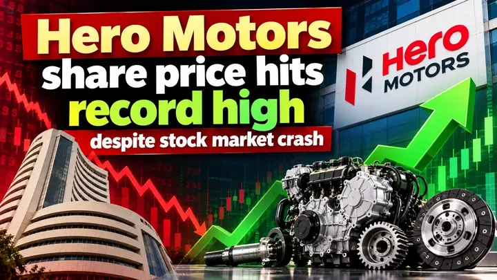 Hero Motors share price hits record high despite stock market crash | Is it time to book profits?