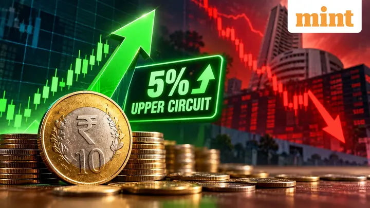 Penny stock under 10 rupees hits 5% upper circuit despite stock market crash; here's why