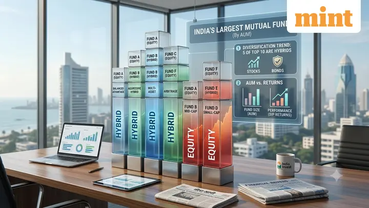 India's biggest mutual funds: 5 hybrid schemes feature in the top 10. Here's how their SIP returns compare