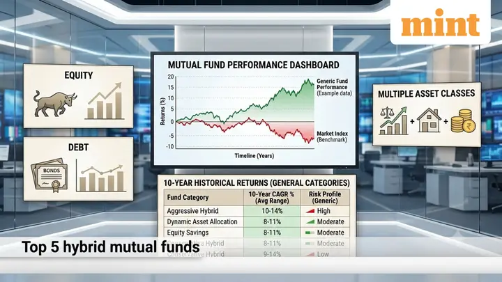 Top 5 hybrid mutual funds: Quant Multi Asset tops the 10-year return chart at 18%; check which schemes lagged