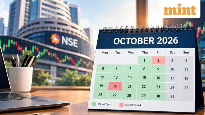 Stock market holidays in October 2026 from NSE calendar - Open and closed days full list other than Saturdays, Sundays