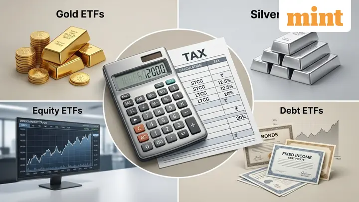 Invested in gold, silver, debt or equity ETFs? Check how capital gains tax maths differs across these mutual funds