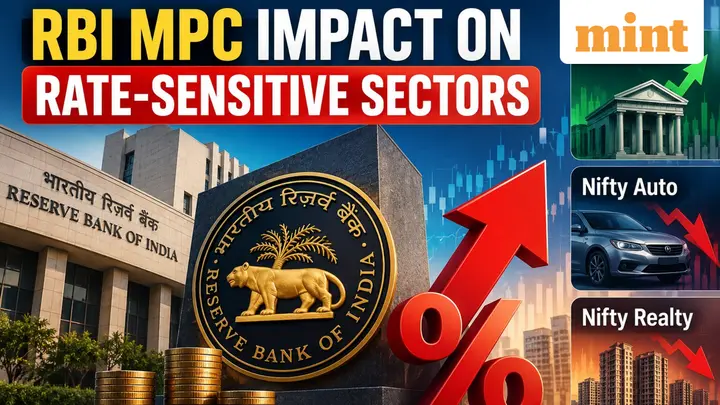 How RBI MPC 25 bps outcome impacted rate-sensitive sectors, Nifty Bank, Financial Services, Nifty Auto? Where to invest?