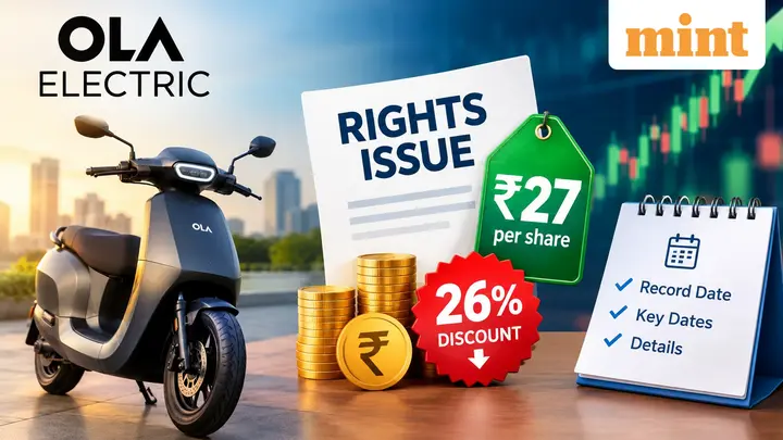 Ola Electric rights issue at  ₹27: 26% discount to market price; check record date, key dates and details